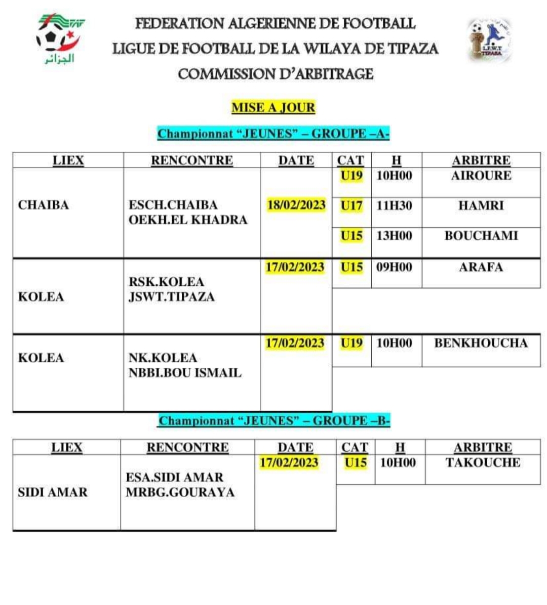 Arbitres 17.18/02/2023 jeunes Arbitres 17.18/02/2023 jeunes
